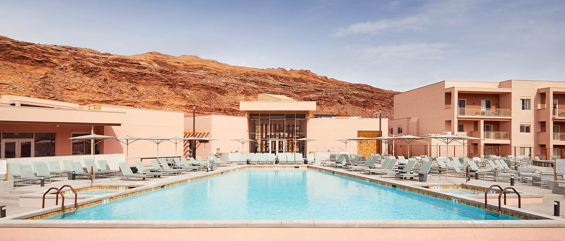 The resort pool at Worldmark by Wyndham Moab, in Moab, Utah.